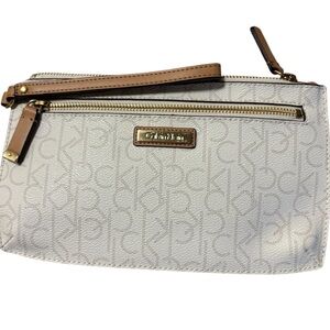 Calvin Klein White and Tan Women's Bag
